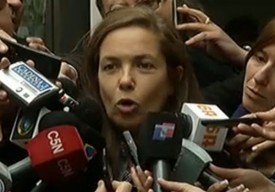 Sandra Mihanovich, en conferencia de prensa tras la operación para donar su riñón